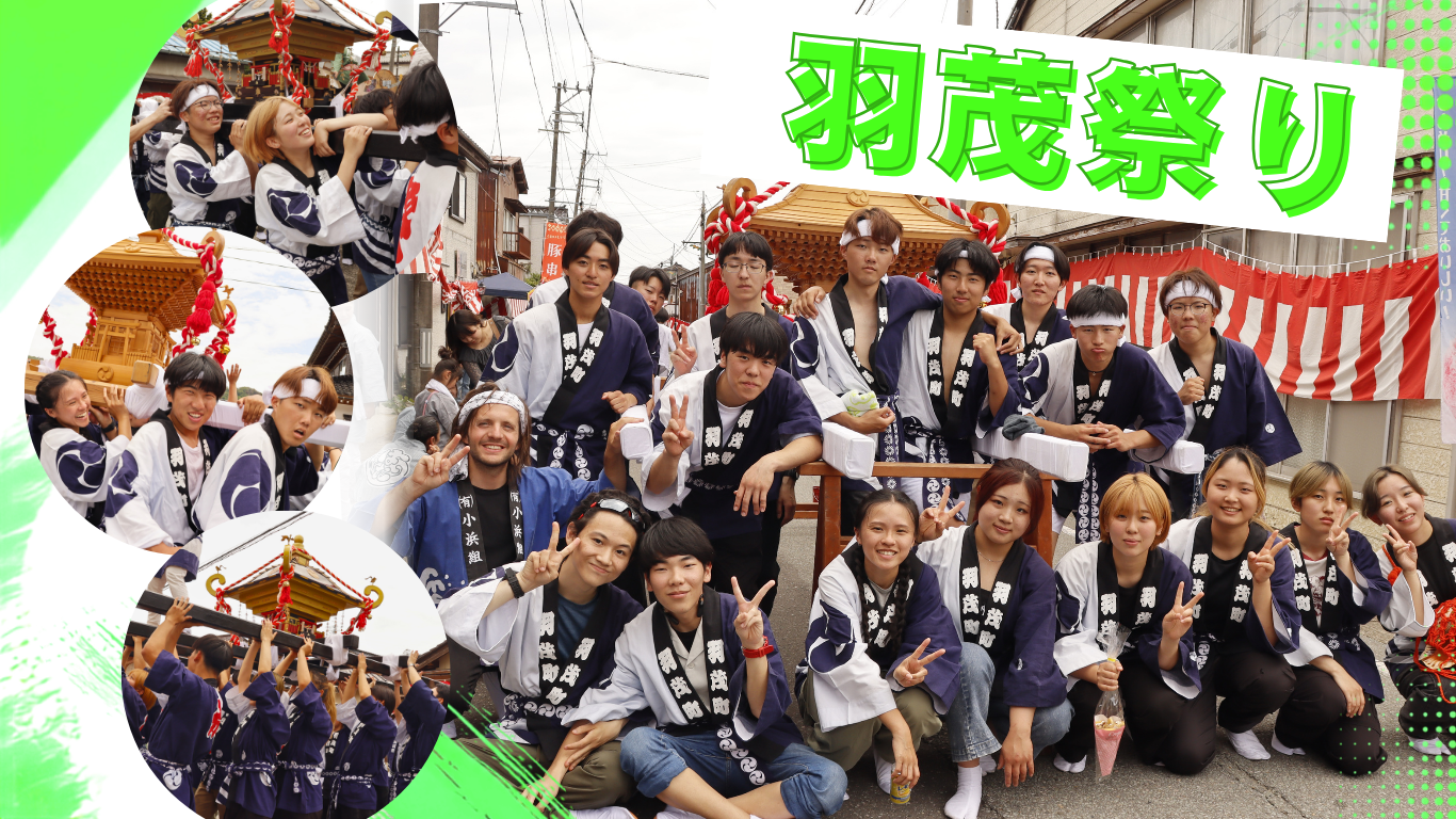 羽茂祭りでお神輿担ぎのお手伝い!